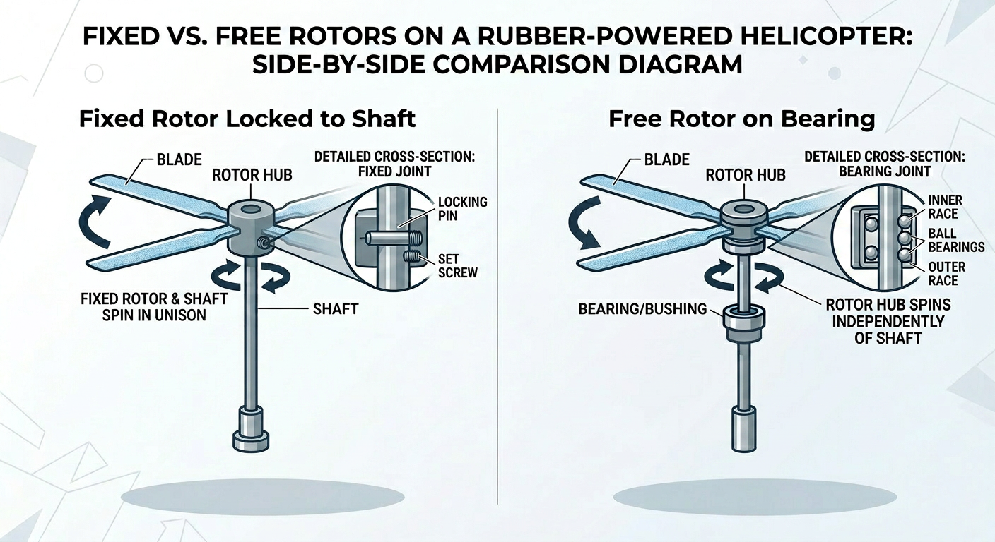 Study diagram for Rotors: Fixed vs. Free