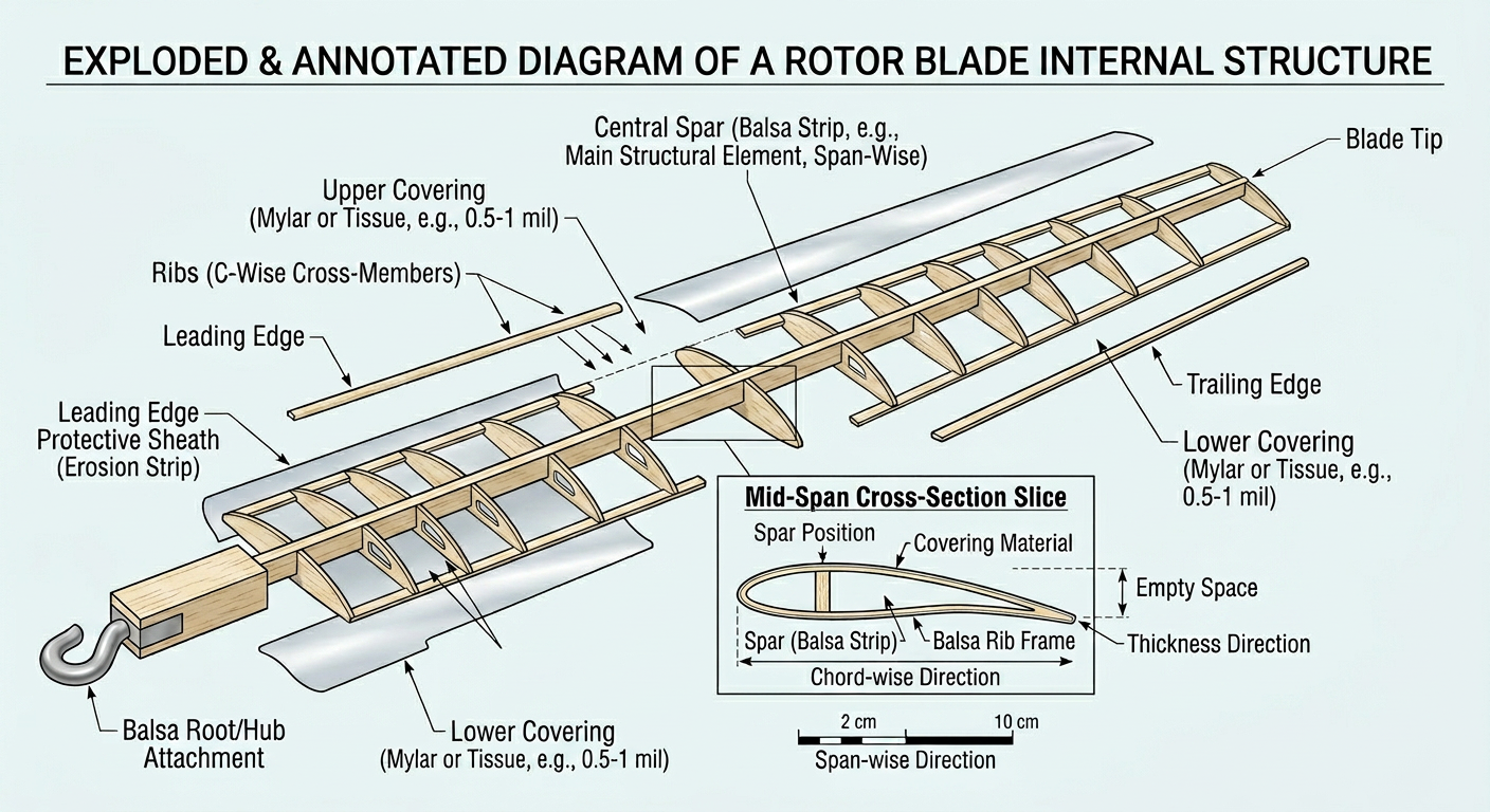 Study diagram for Rotor Spars & Ribs