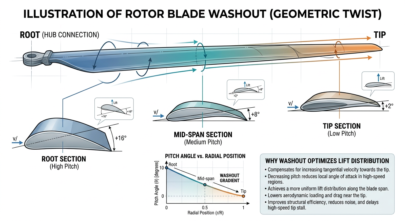 Study diagram for Rotor Washout & Twist