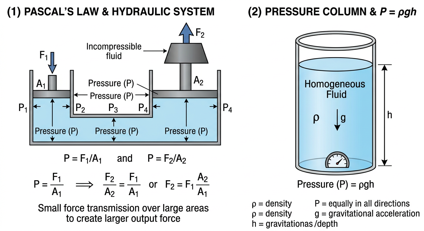 Study diagram for Pressure & Pascal's Law