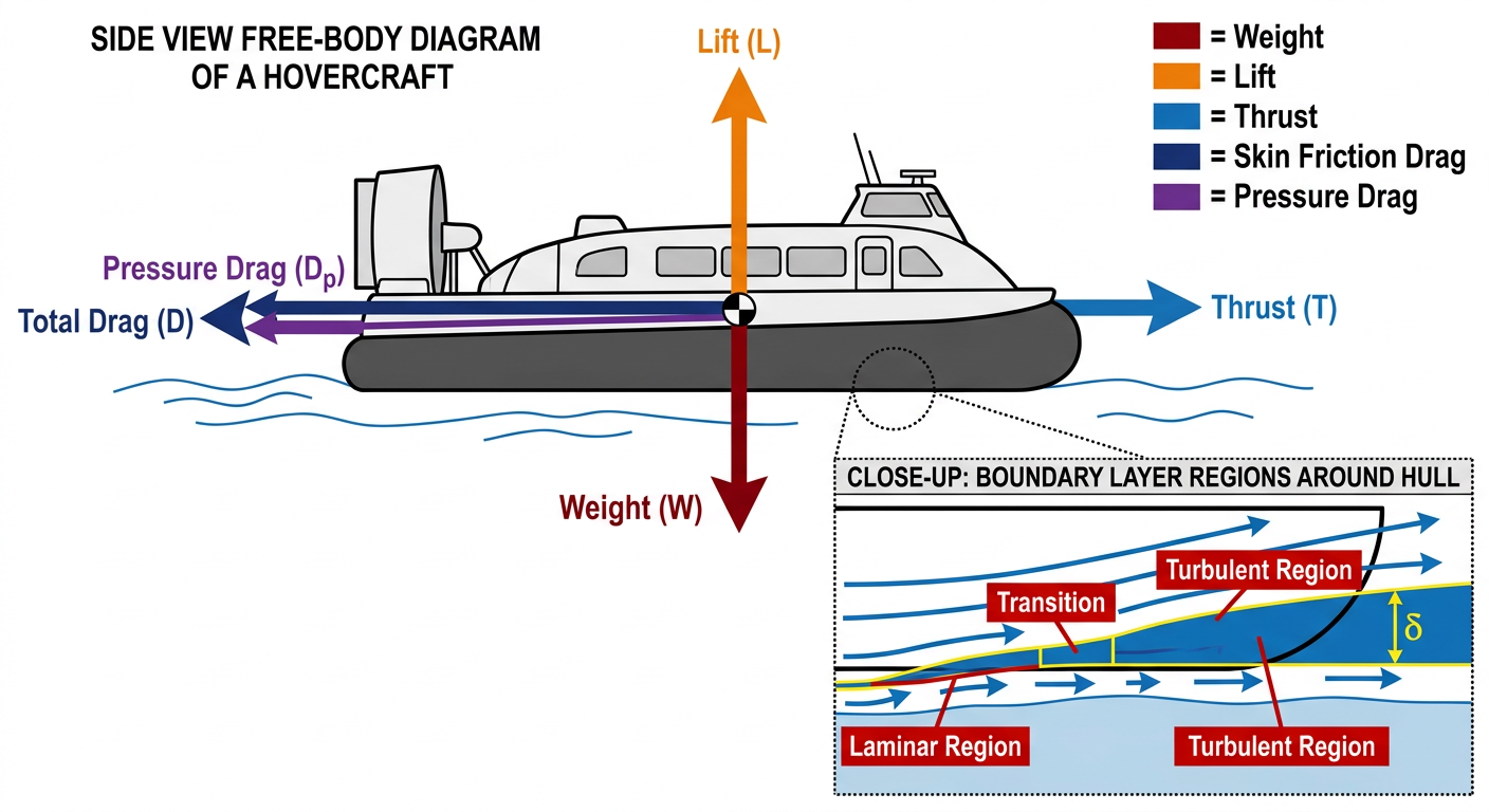 Study diagram for Drag & Friction Forces