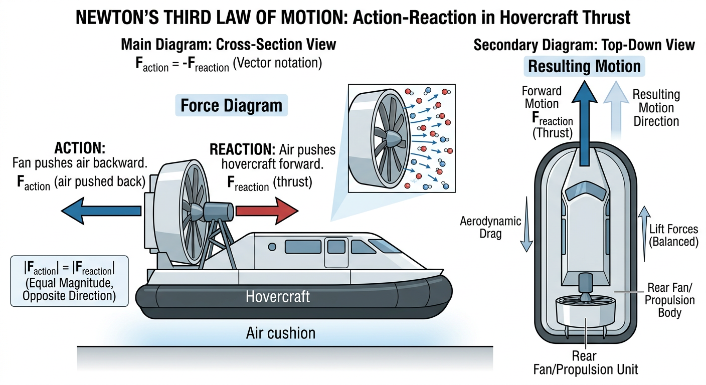Study diagram for Newton's Third Law & Thrust
