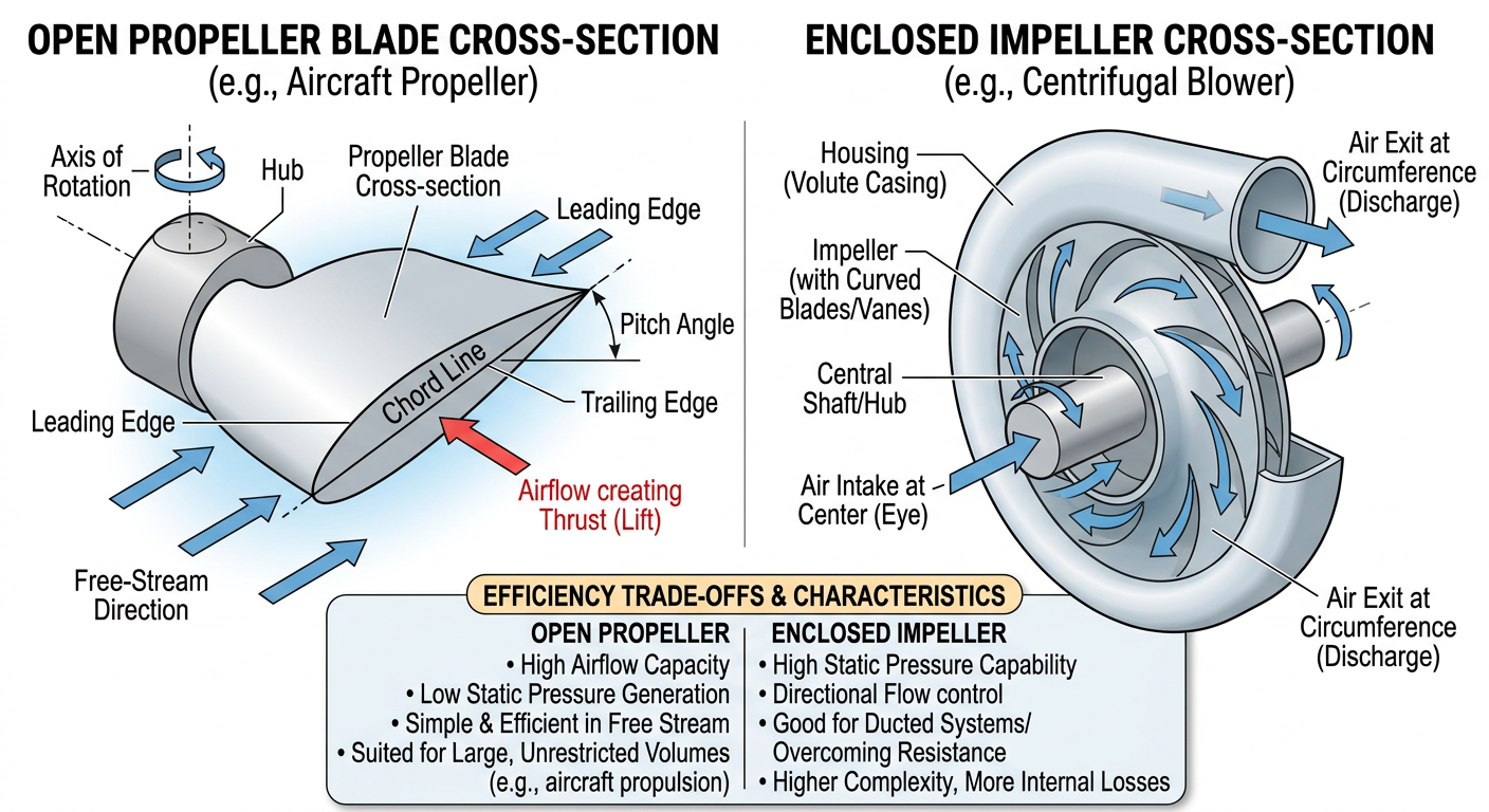 Study diagram for Propeller vs. Impeller Design
